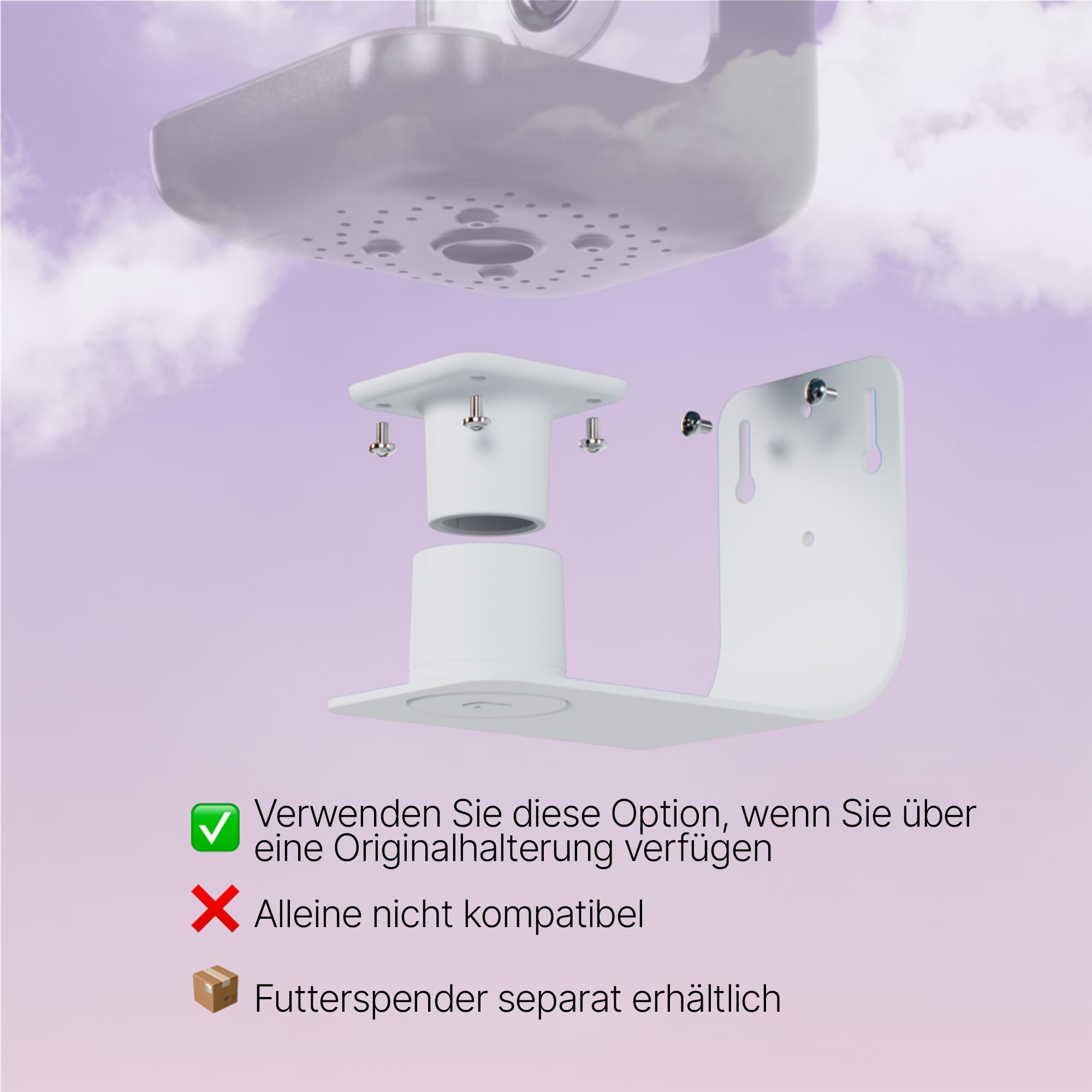 Birdbuddy Wandhalterung – Vielseitige Vogelfutterstation-Wandhalterung für Wände und Zäune – Langlebiges, wetterfestes, Robustes & sicheres sowie stilvolles Futterstation-Zubehör für den Außenbereich
