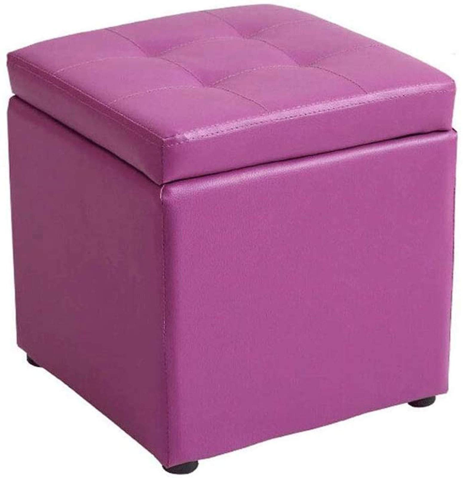 Banc de chaussures pour porche maison avec coffre violet pratique en cuir
