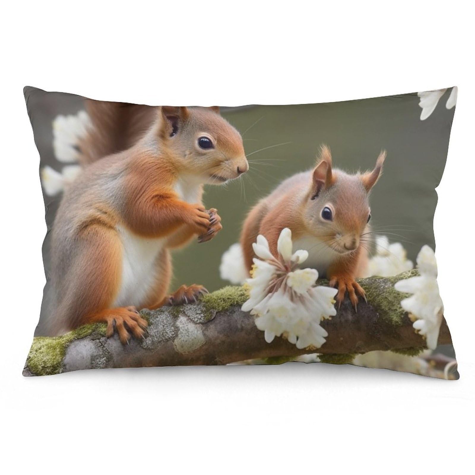 NTVOWPZO 2 Pack Decoration Throw Pillow Covers 16 "x24 Pillowcases Covers Squirrels Pillowcases Modern Farmhouse Home Decor Sofa Cushions Covers for Couch Bed Living Room
