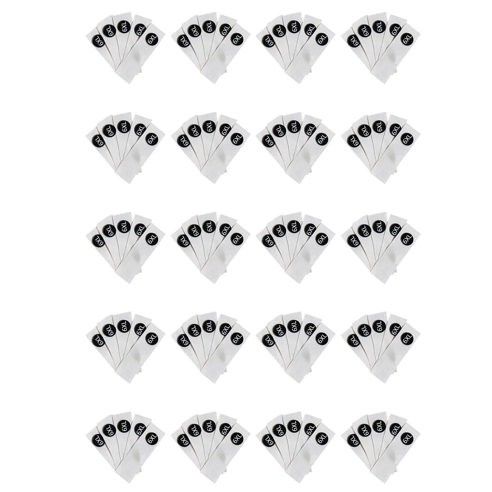 Tsophreniq White 100Pcs Washable Fabric Size Labels Assorted Size Clothing Labels For Garment Marking Household Clothing Identification Sewing