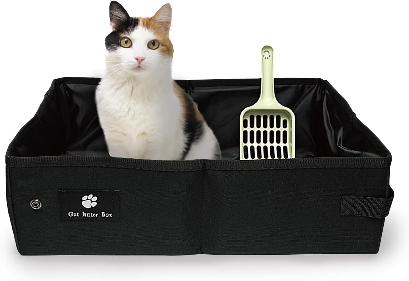 Nanappy 猫用 ポータブルトイレ 猫トイレ 本体 折り畳み 猫 旅行 介護 防災 撥水加工 ブラック L 話題の人気 Nanappy 猫用 ポータブルトイレ 猫トイレ 本体 折り畳み 猫 旅行 介護 防災 撥水加工 ブラック L 話題の人気