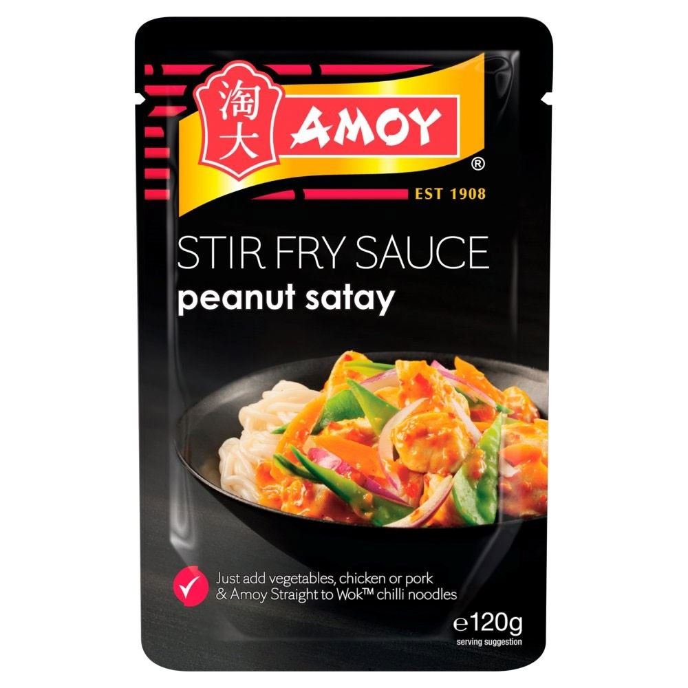 Amoy Straight to Wok Peanut Satay Stir Fry Sauce (120g
