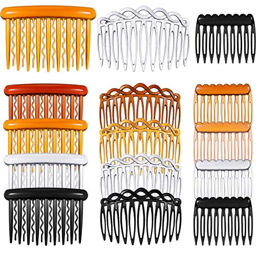 Peines para cabello tipo twist, 12 piezas, plástico miniatura 1