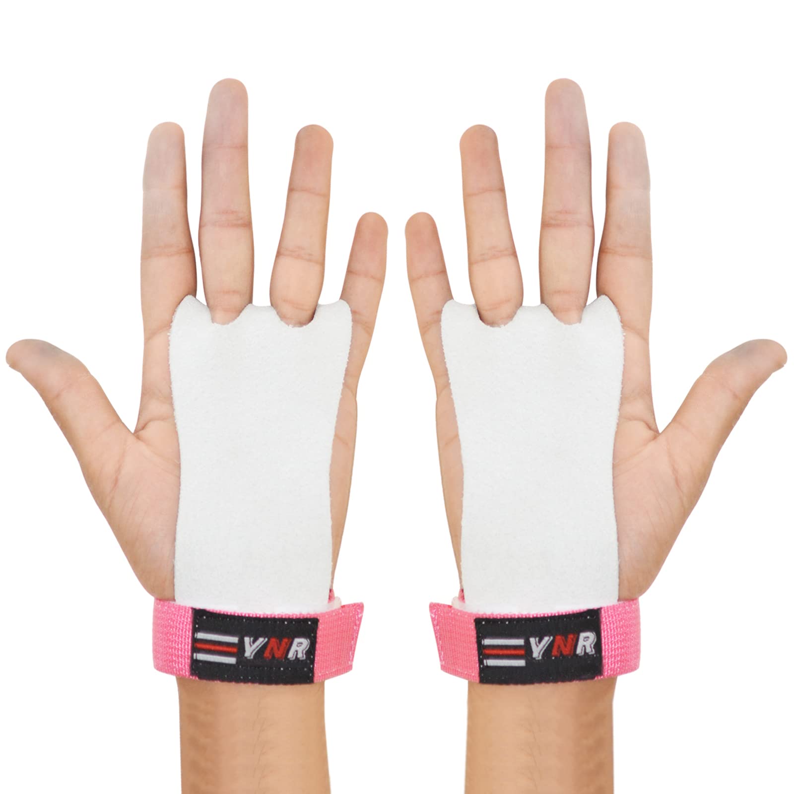 Gymnastics Palm Hand Guards, Junior Children Kids Beginner Grips Palm Protect Gymnastics Leather Training Gloves (S, Pink) โ image 1