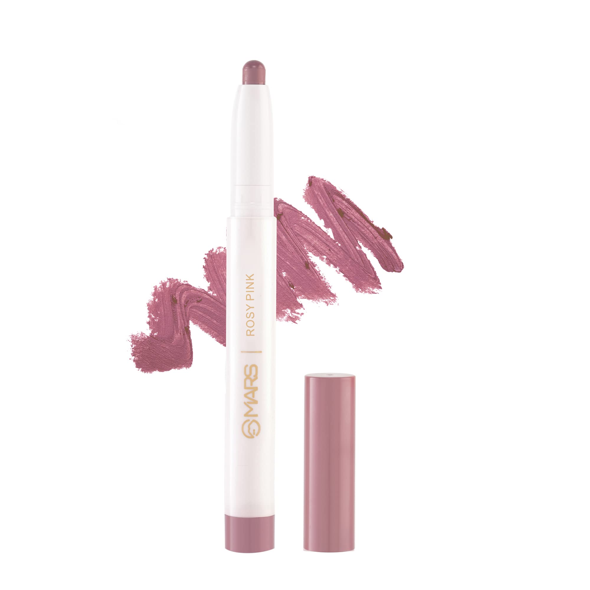 MARS Retractable Poppins Long Lasting Lip Matte Finish | Smudge Kiss Proof Crayon Lipstick for Women 1.3 gm (04-Rosy Pink)-image-20