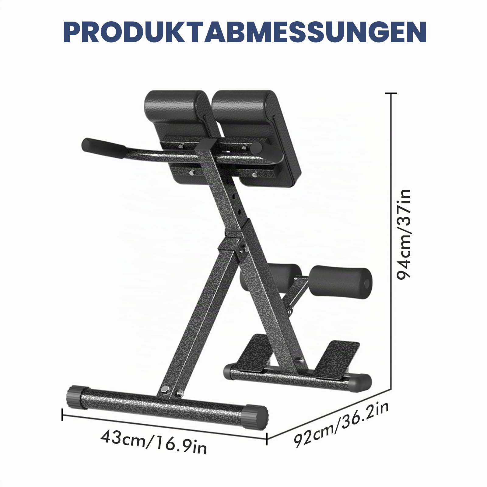Rückentrainer, Klappbare Hyperextension-Roman Chair, 8 Verstellbare,150 kg