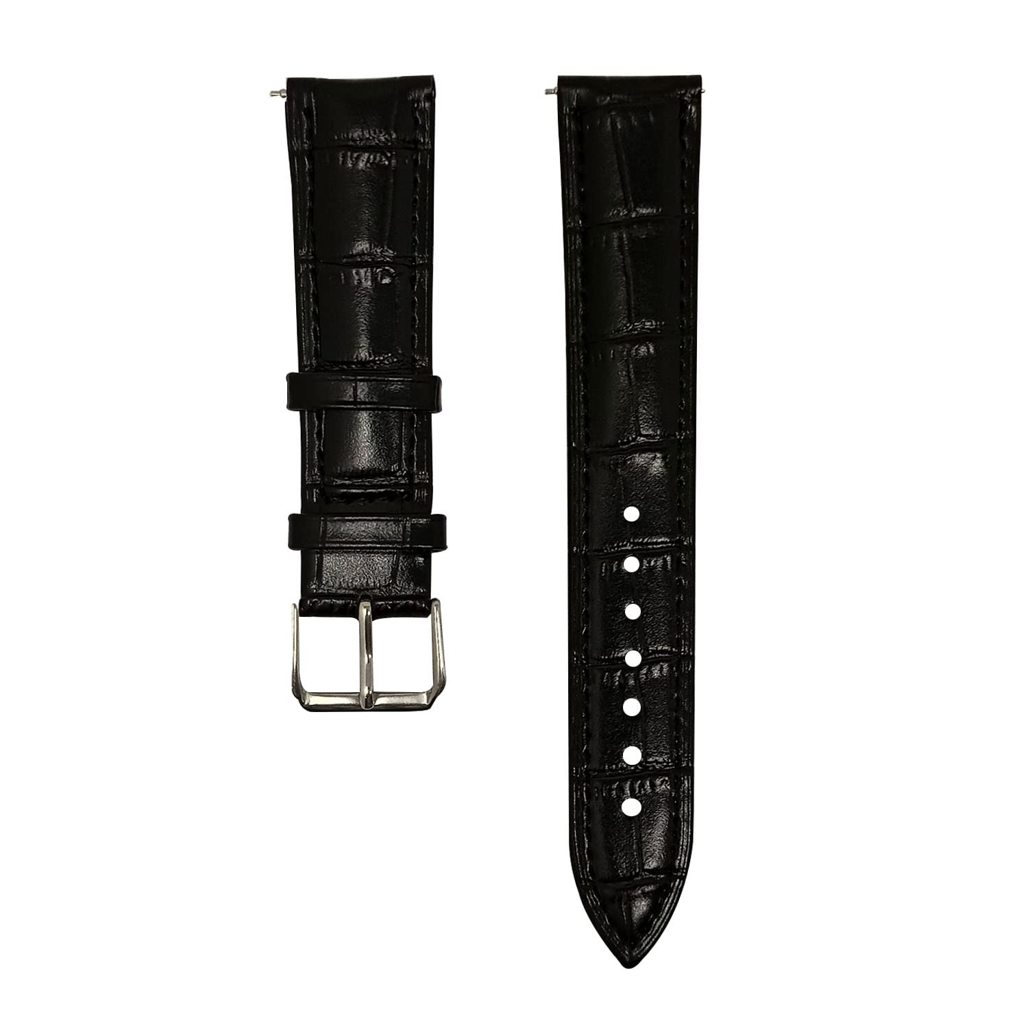 LIRAMARK Quick Release Leather Smart Watch Band Crocodile Pattern Leather Series Watch Strap for Smart Watches with 22mm lugs Width (Black) (B09RDZ9P3Q) Amazon Price History, Amazon Price Tracker