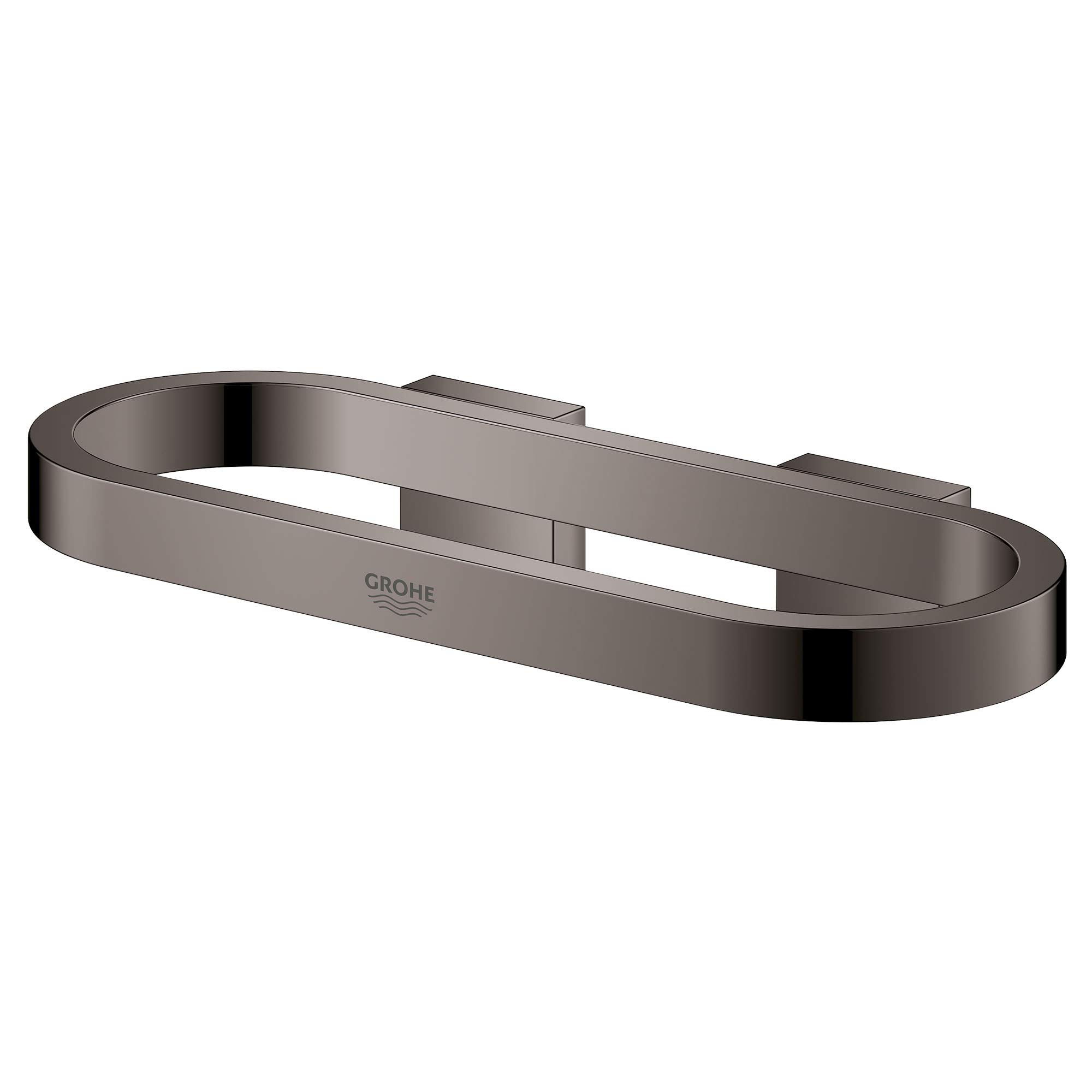 Grohe Starlight Handtuchring und Duschablage mit kratzfester Oberfläche, 8,5 x 20 x 3 cm, Graphitgrau (Referenz: 41035A00)