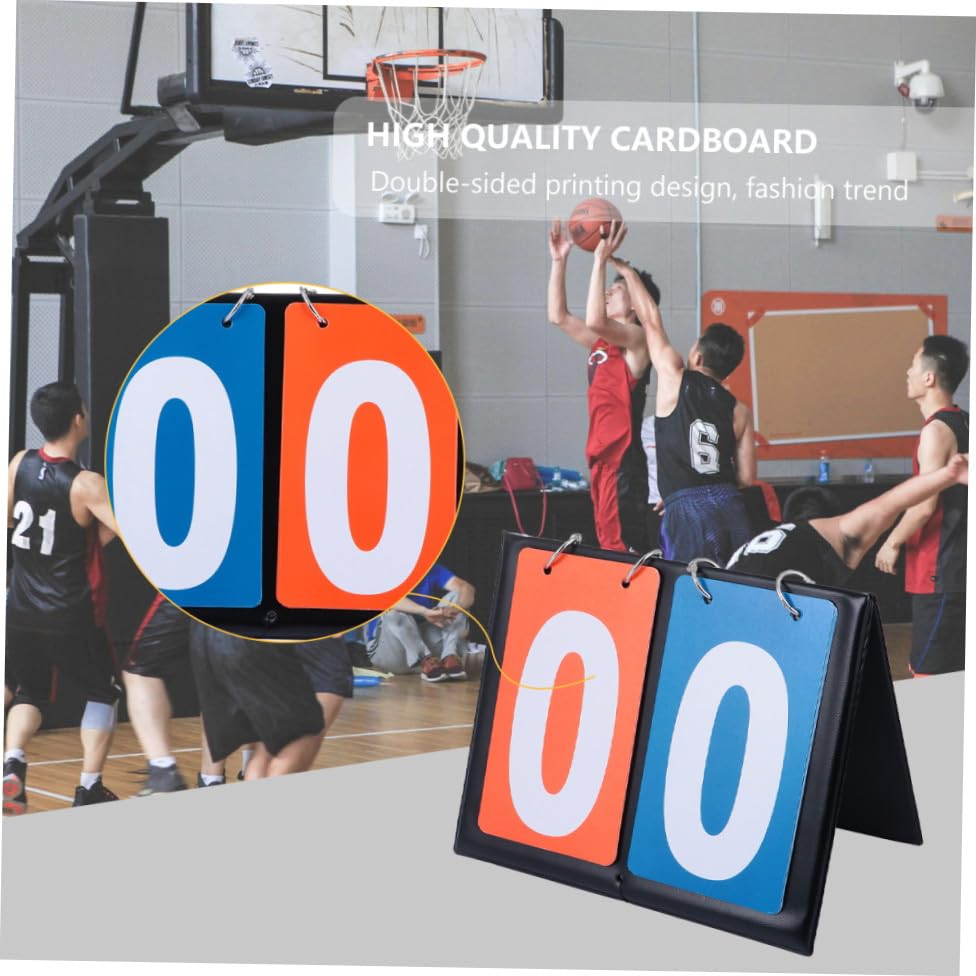 Marcador para baloncesto doble cara rojo portátil miniatura 4