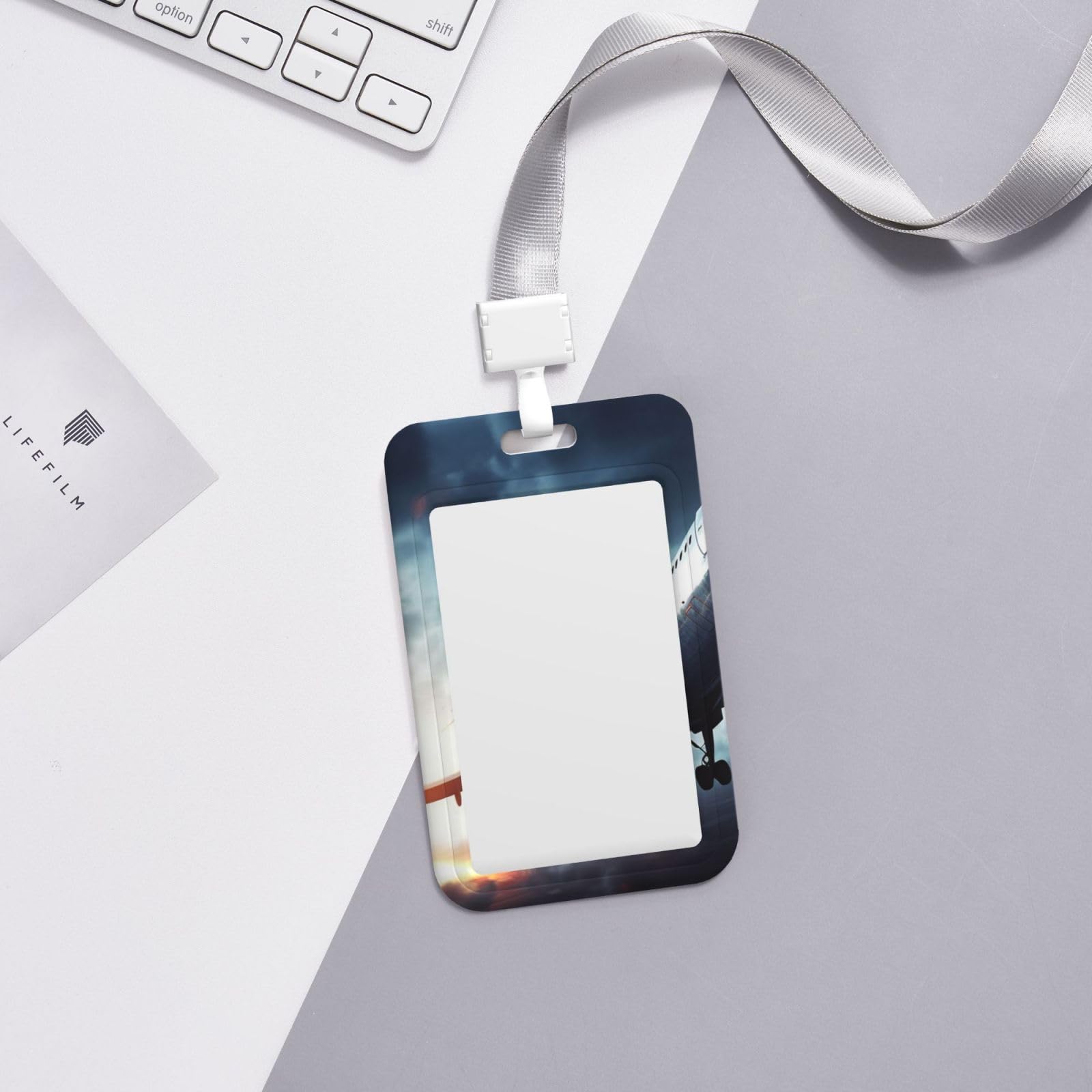 Porte-badge étanche Avec Cordon - Fenêtre Transparente Pour Carte D'identité - Idéal Bureau, Travail, événements - 3
