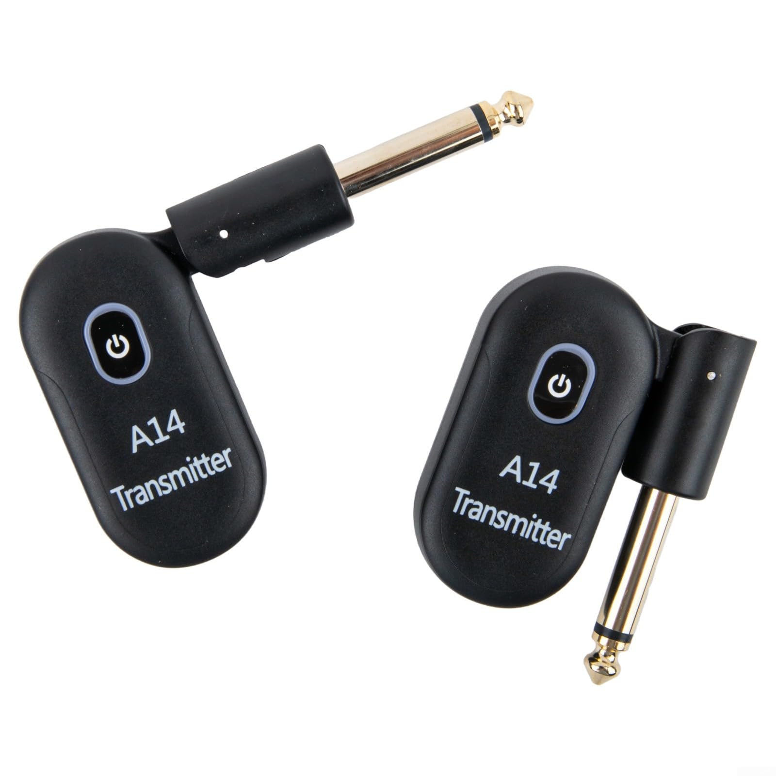Eawfgtuw Système sans fil pour guitare électrique et basse 2,4 GHz, 2 émetteurs récepteurs avec batterie rechargeable, portée de 30 m, fréquence de 20 Hz à 20 kHz