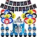 ALHX Robot Decorazioni di Compleanno Party Ragazzi, Veicoli Super​ Tema Addobbi Palloncini Compleanno Accessori, con Cake Toppers per Compleanno Baby Shower