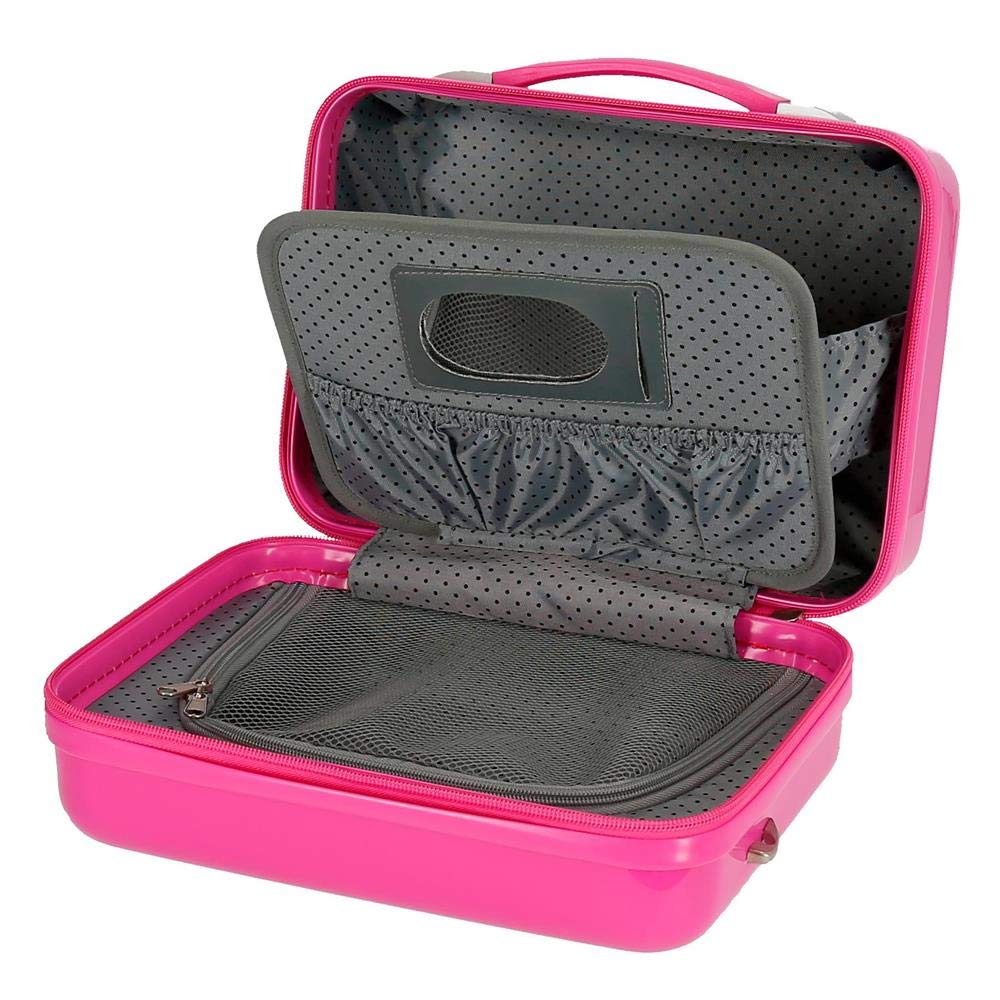 Disney Minnie Around the World - Beauty case adattabile con tracolla rosa 29 x 21 x 15 cm rigido ABS 9,14 L