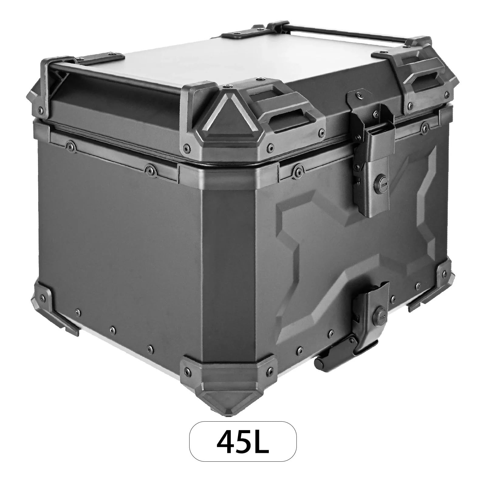 motocyklowy walizka 45L Motocykl Tylny Kufer Aluminiowy Skrzynia Narzędziowa Uniwersalny Z Płytą Montażową I Mocowaniami