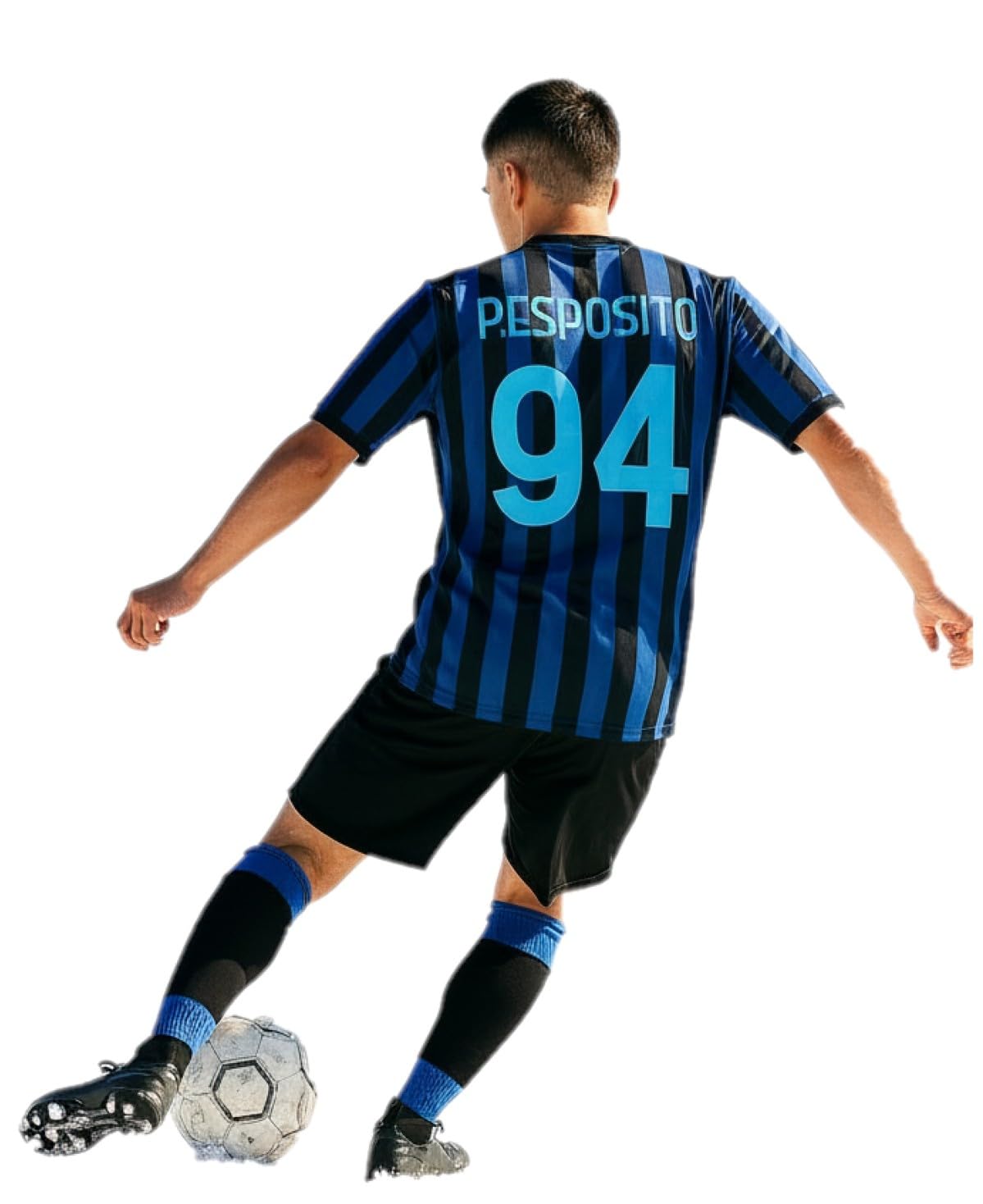 Generico Kit Maglia Neroazzurra Pio Esposito 94 Pantaloncini e Calzettoni, Replica Ufficiale 2025/2026, Adulto Ragazzo e Bambino
