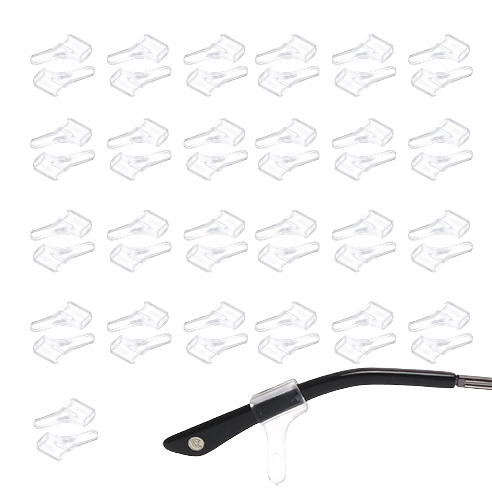 GlamRays 25 works of Glasses Ear Grips Non-Slip Holder for Glasses Eyeglass Plugs Glasses Holder Glasses Non-Slip Glasses Temple for Glasses Sunglasses Reading Glasses