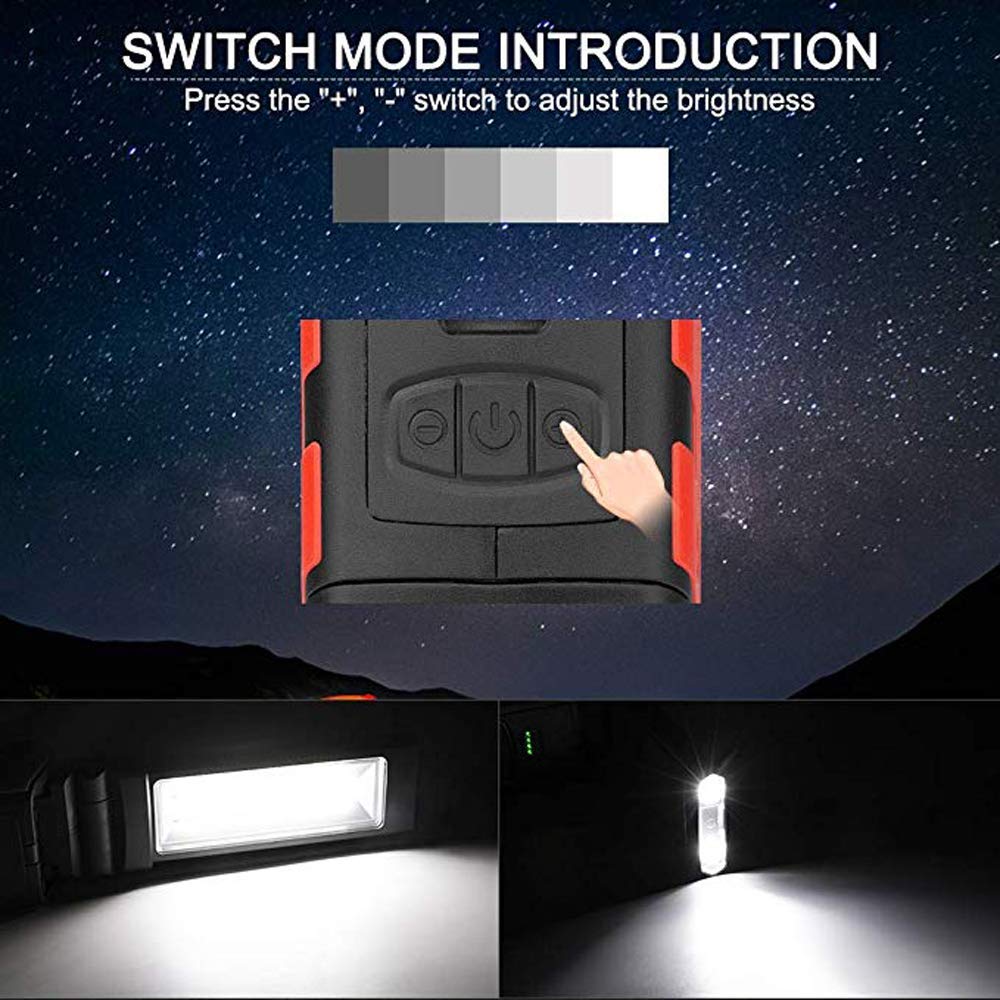 Amazon.co.jp: LED作業灯 ポータブル LEDワークライト充電式 USB検査灯