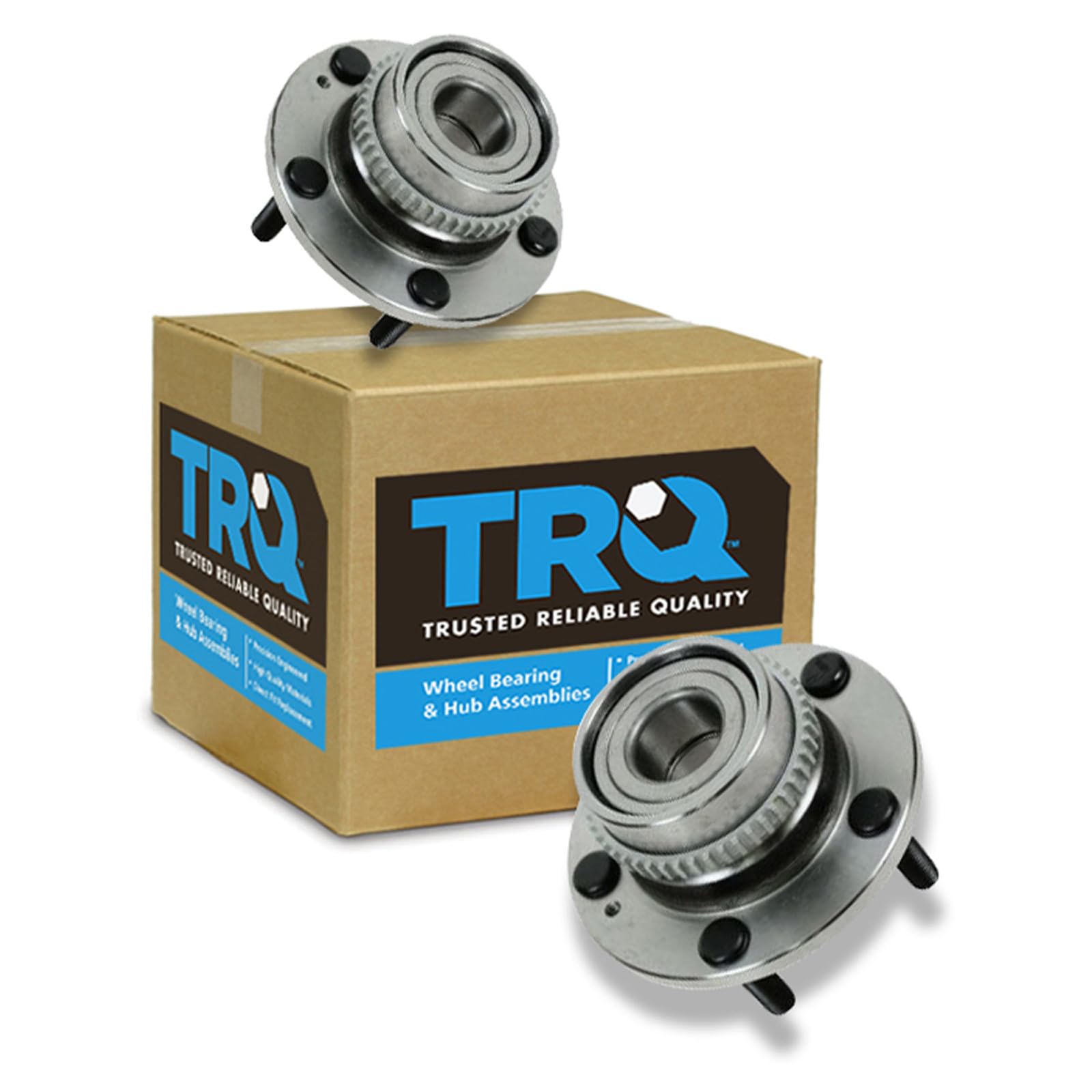 TRQ Rear Driver and Passenger Side Wheel Bearing and Hub Assembly Set 2