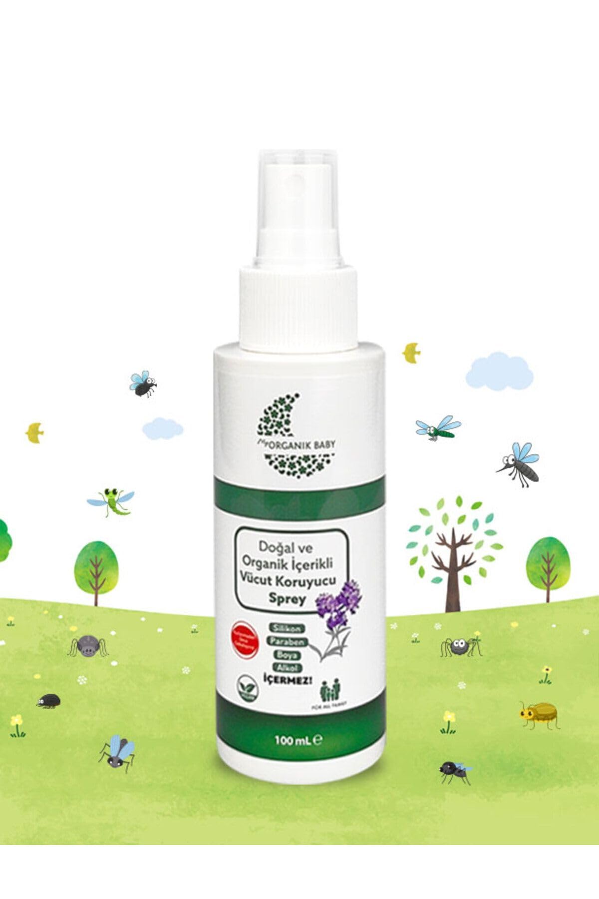 Organik Baby Organik Ve Doğal İçerik Vücut Koruyucu Sprey,Güneş Kremi Ve Çok Amaçlı Hero Anlık Yatıştırıcı 100Ml