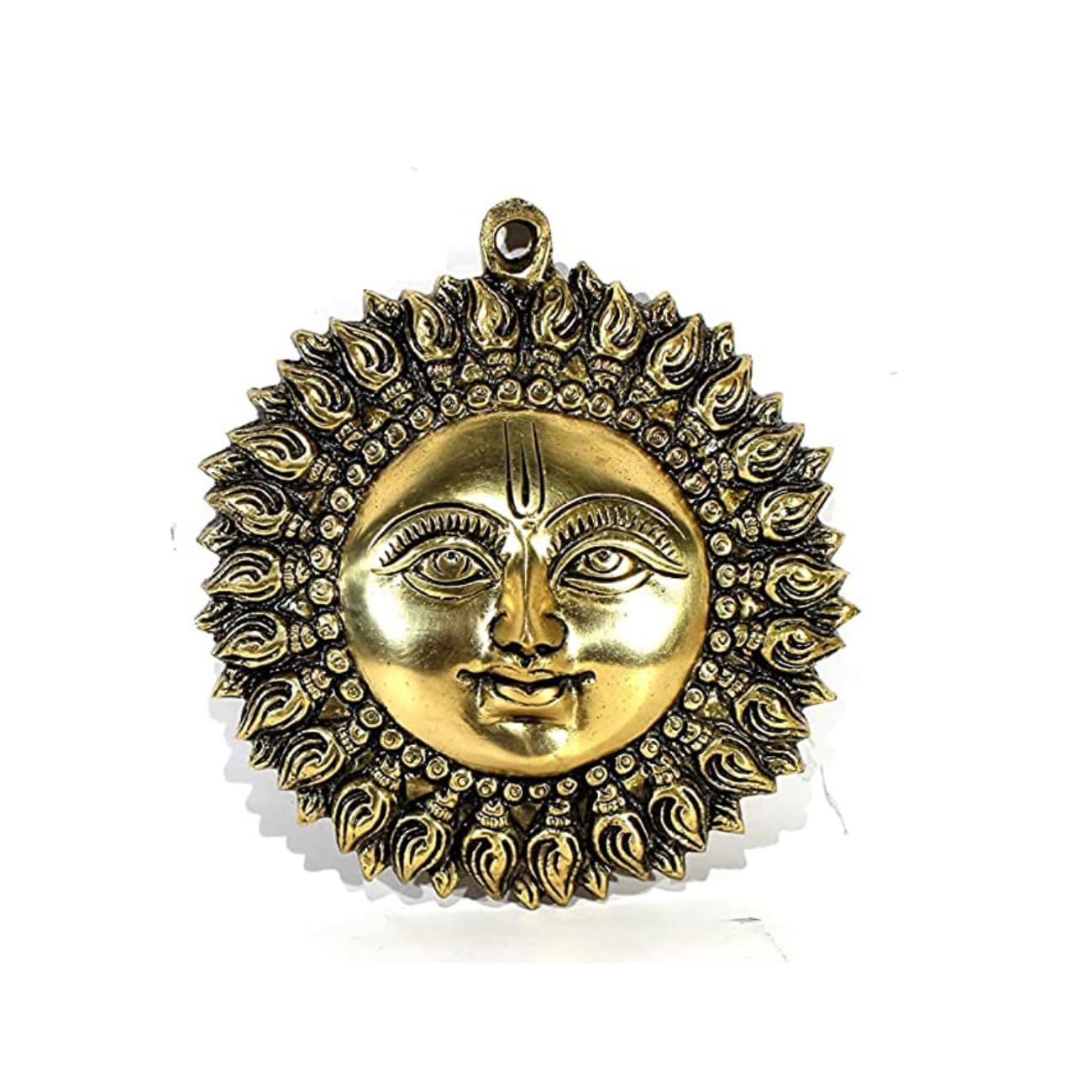 Brass Sun | Weight - 800 G Approx | 6 Inch Approx | Brass Surya Wall Hanging | Home Decor | Sun for Vastu | Sun Idol Face for Positivity at Home & Office