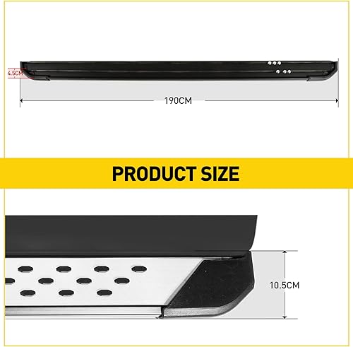 Miniatura 4 de KAX Estribos escalones Barras NERF compatibles con J-e-e-p Grand Cherokee 2011-2021