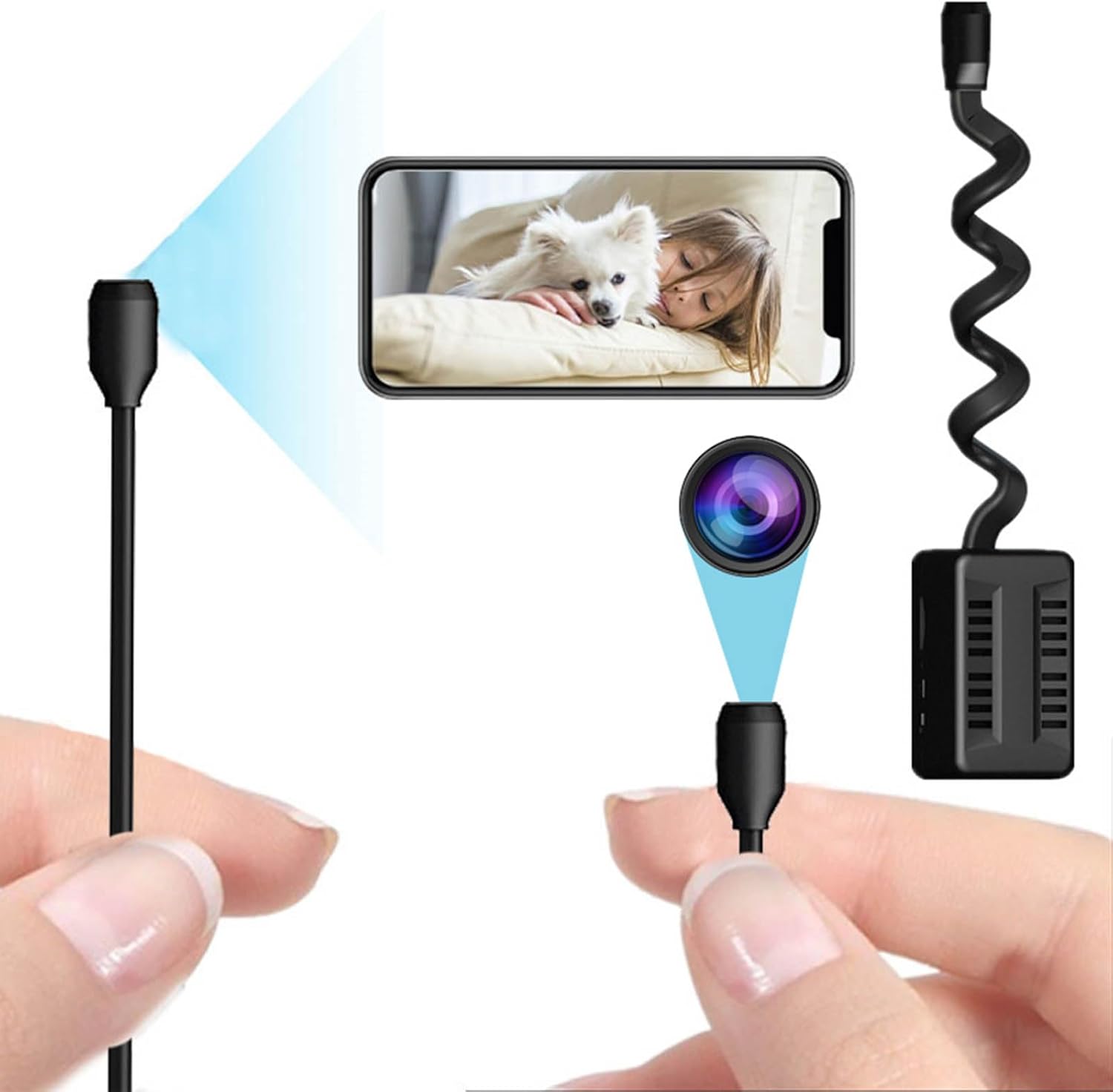 Mini WiFi Camera, 1080p X7 Remote Secret Spy Camera with