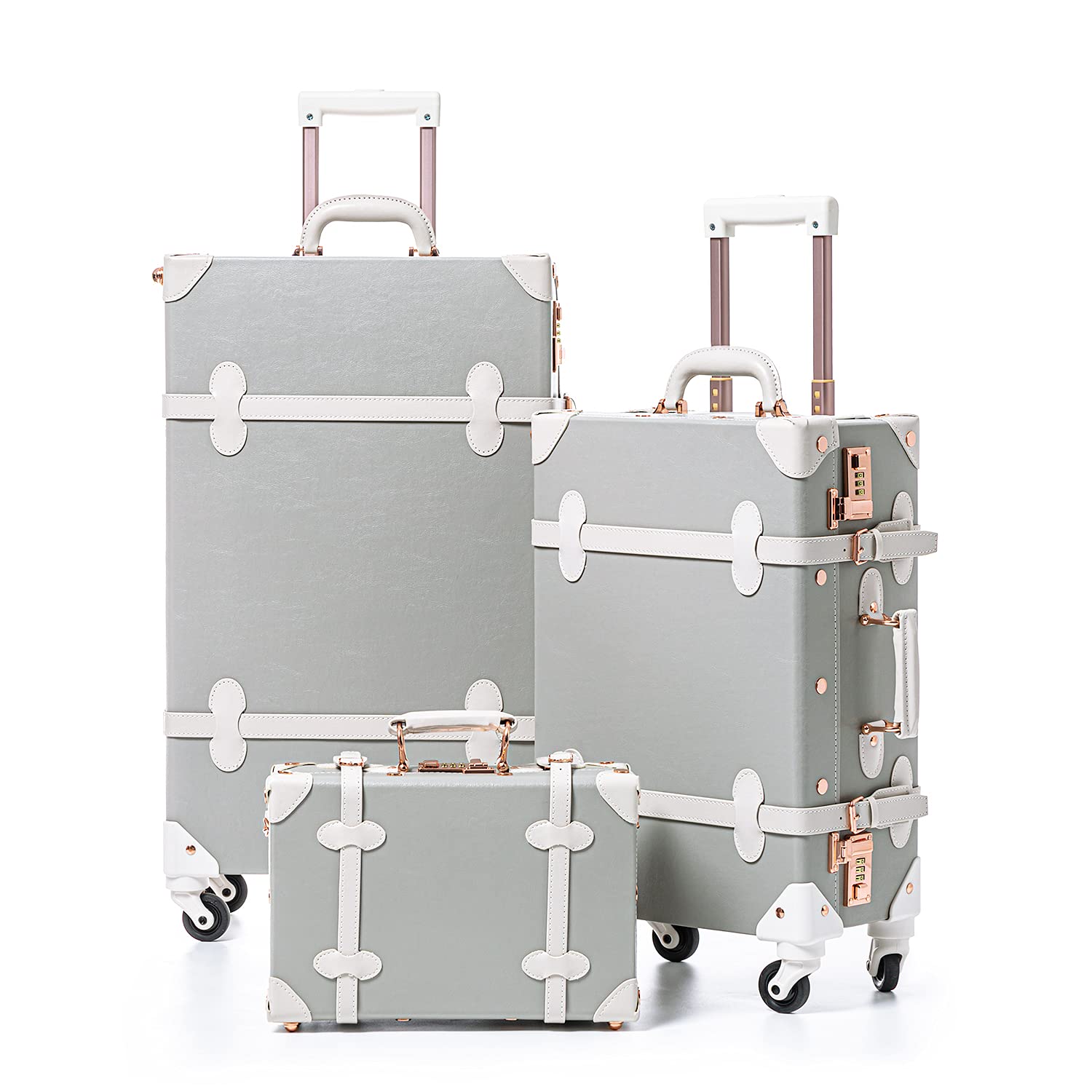 Buy Unitravel 3 Piece Vintage Luggage Set, Hard Shell Retro Travel