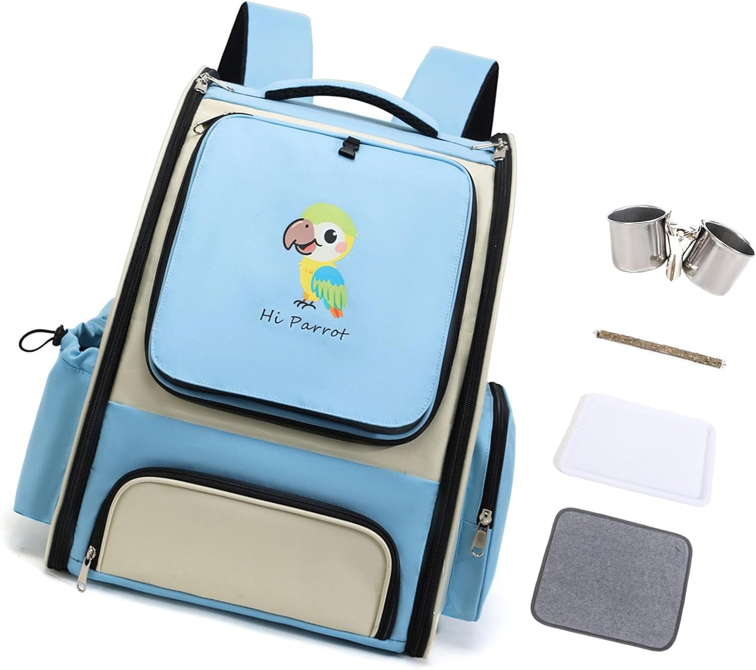 Multifunctional Bird Travel Bag with Spacious Interior and Clear Window for Comfortable Safe Transporting Ventilated Bag
