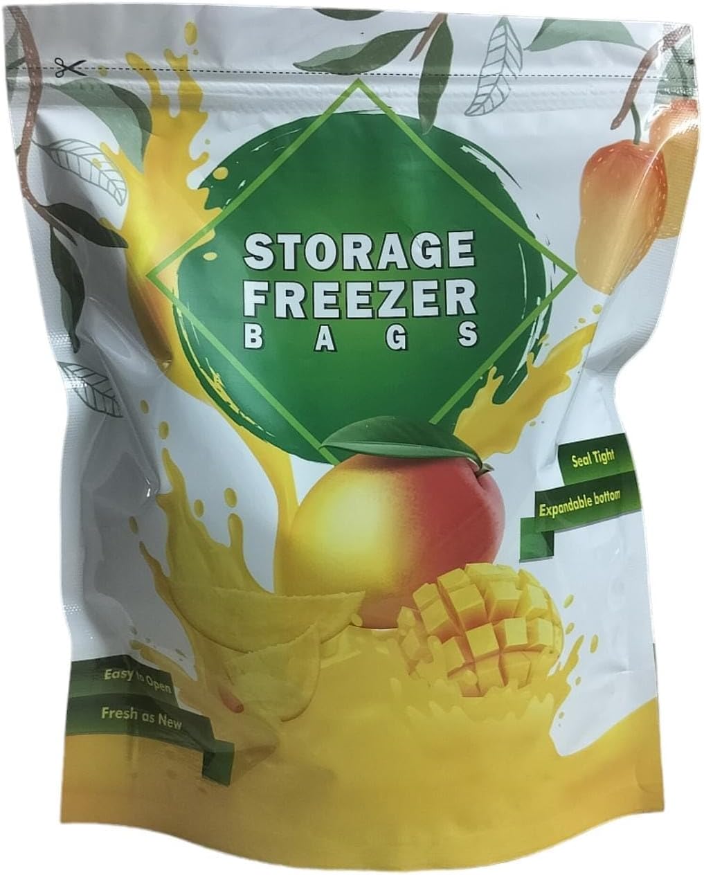 REUSABLE AIR TIGHT ZIP LOCK SEAL WITH EXPANDABLE BOTTAM FREEZER STORAGE BAG FOR SPICES PICKLES JUICE JAM DRY FRUIT SNACKS (PACK OF10)