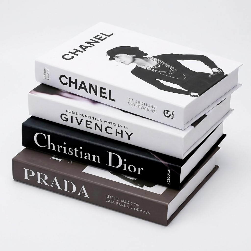Decorative Books for Home Decor, Set of 4 Stylish Faux Books, DIY Books Stack for Coffee Table/Office/Shelf/Farmhouse/Living Room Decor, Modern Hardcover Stacked Display Books - 1