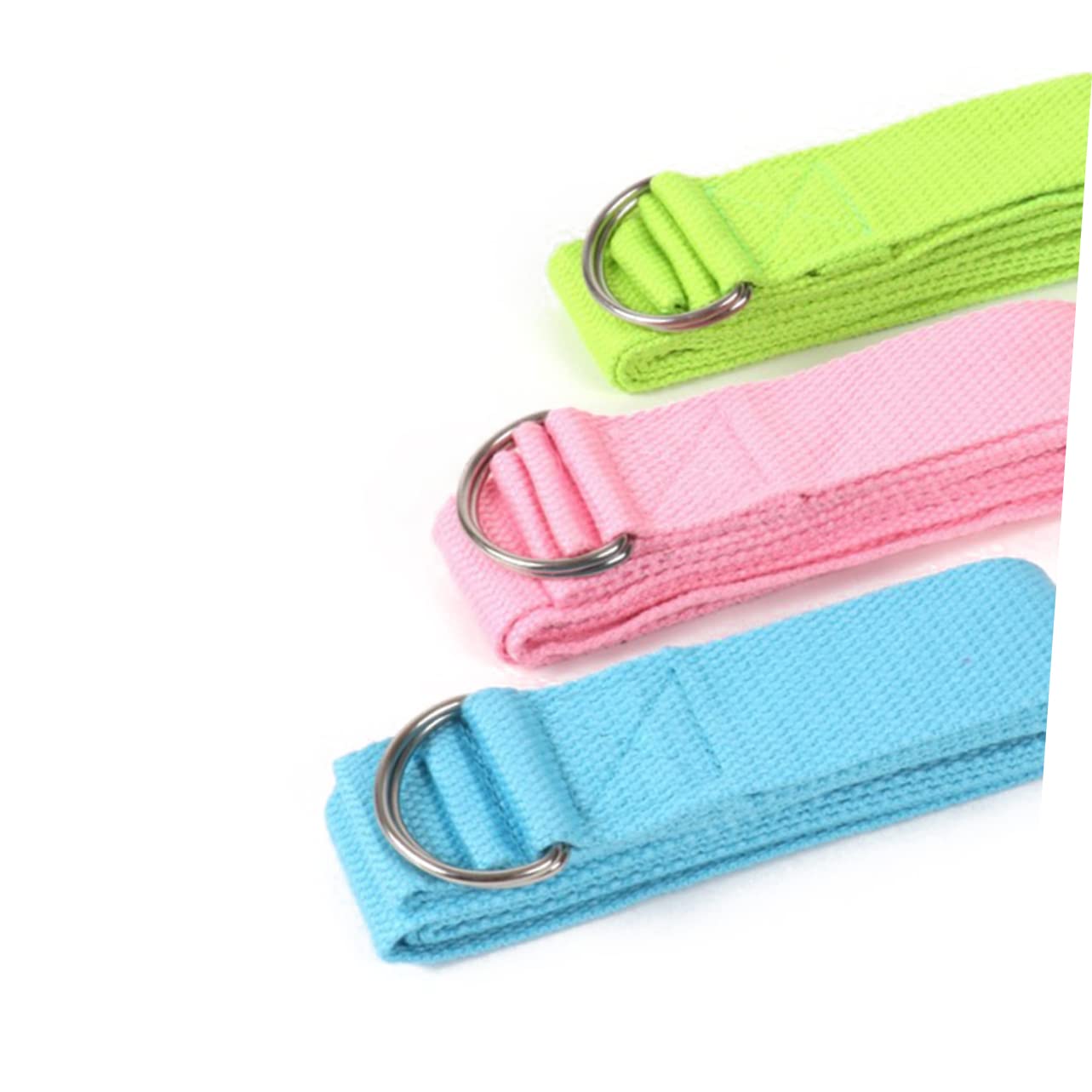 Generic Yoga Strap Adjustable Cotton Fitness Strap with D- Buckle for Stretching and Flexibility Sky for Daily Exercise and Physical Therapy