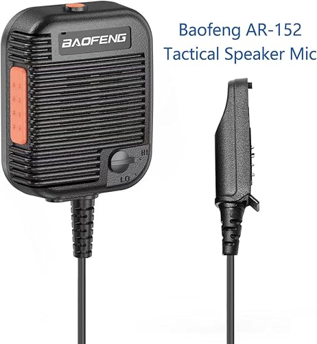 Miniatura 8 de BAOFENG Radio Jamón Micrófono de altavoz táctico Mando a distancia de mano Dual PTT Volumen Ajustable Hombro Mic UV-9R Plus UV-9R PRO GMRS-9R UV-9G