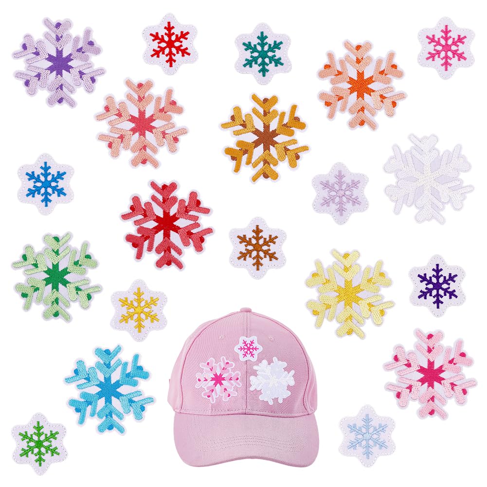 Patchs thermocollants flocons de neige faciles à fixer pour customiser vos vêtements d'hiver