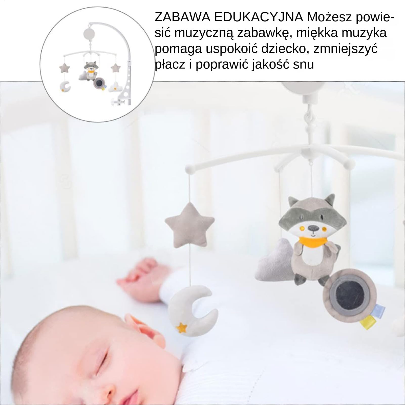Baby Mobile For Crib, Soothing Music Box With Photo Pendant And Wind Chimes, Nursery Decoration For Sleep, Stroller, Travel, Family Bedroom, Birthday, And Baby Shower, 19.29x16.54x13.78 In