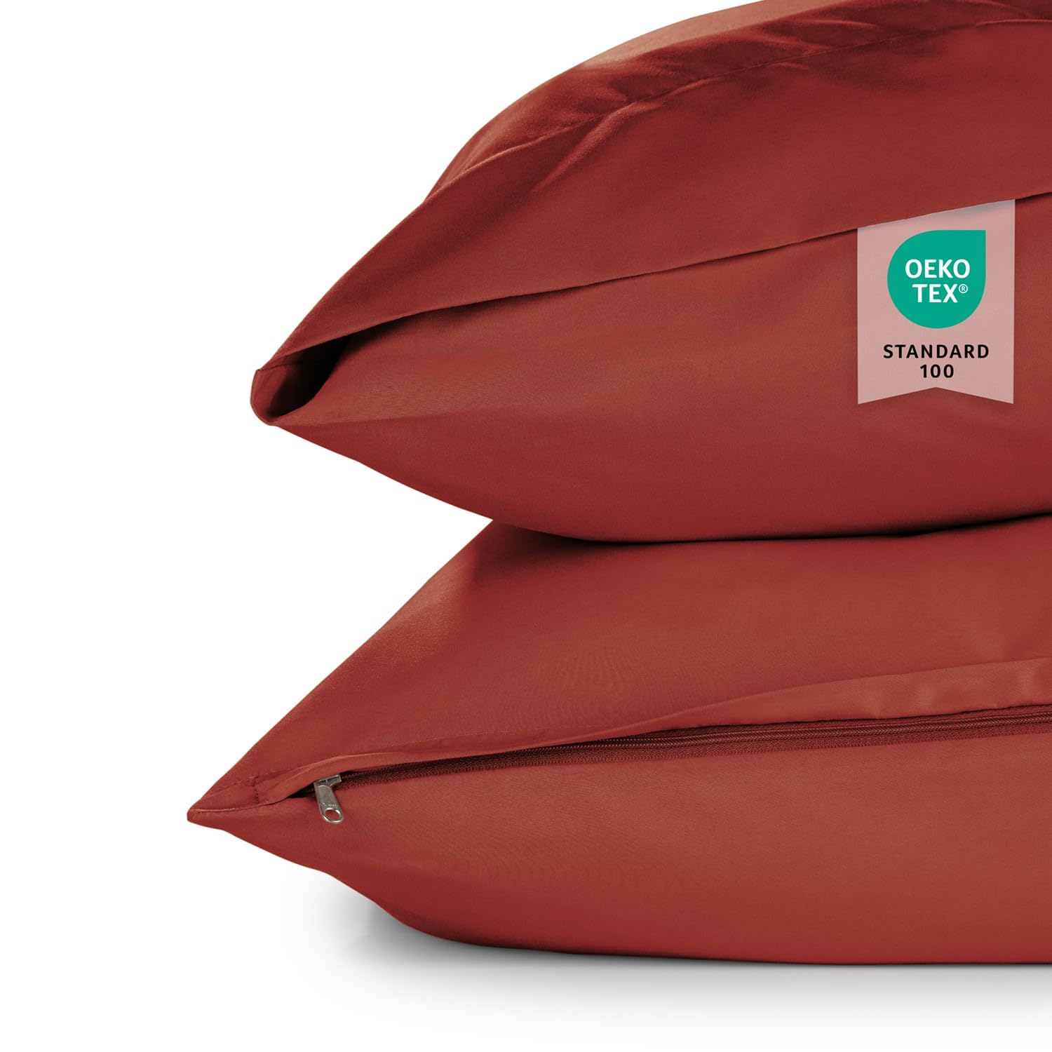 Blumtal Federe Cuscini Divano 40x60 cm - Set di Copricuscini per Divani in Microfibra a 2 Pezzi con Chiusura a Zip, certificati Oeko-Tex, extra morbidi e lavabili - Rosso