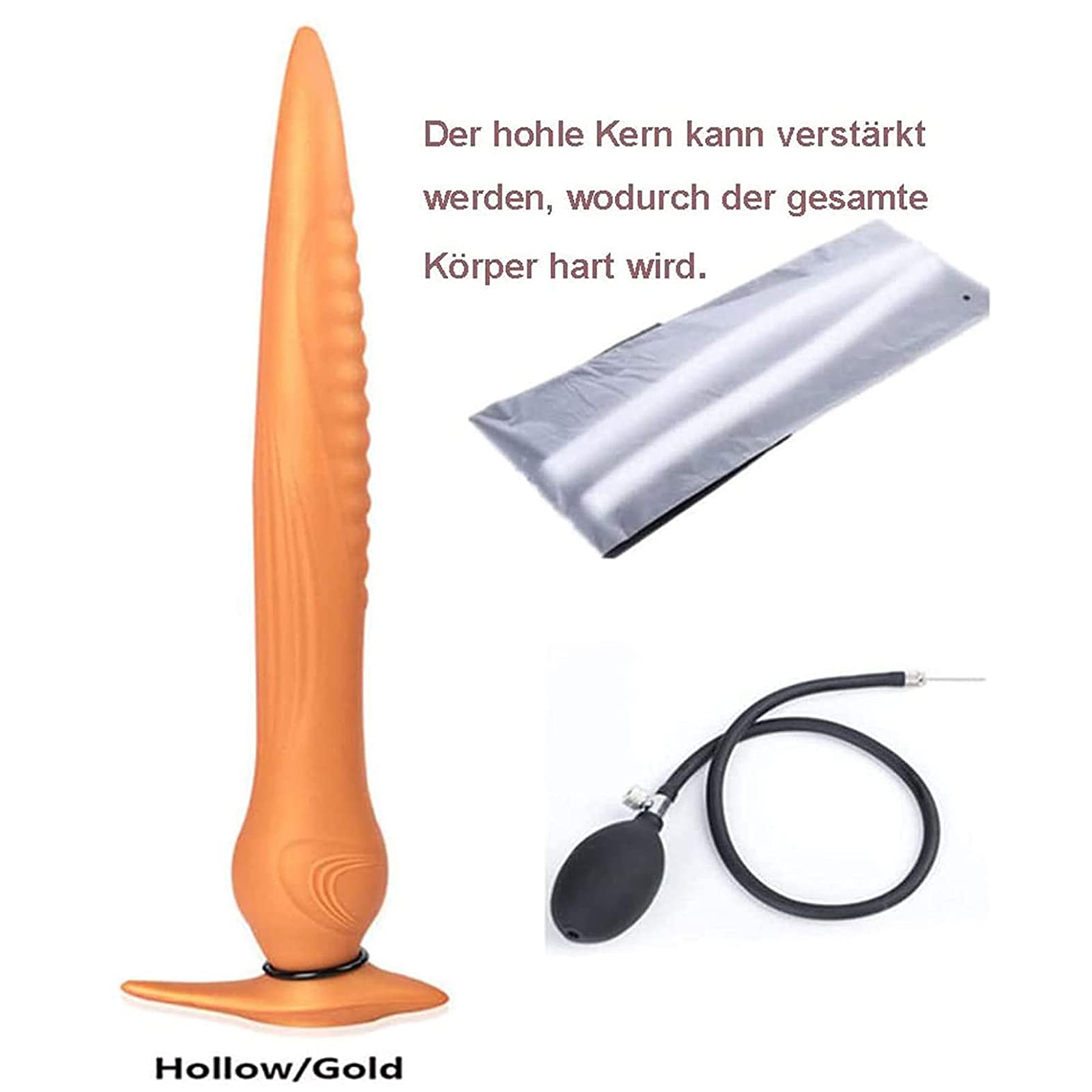 Plug Anale Gonfiabile Con Pompa Silicone Morbido Fallo Anale Cavo Dilatatore Ano Prostata Vagina Masturbatori Giocattolo Sessuale Per Uomini Donne