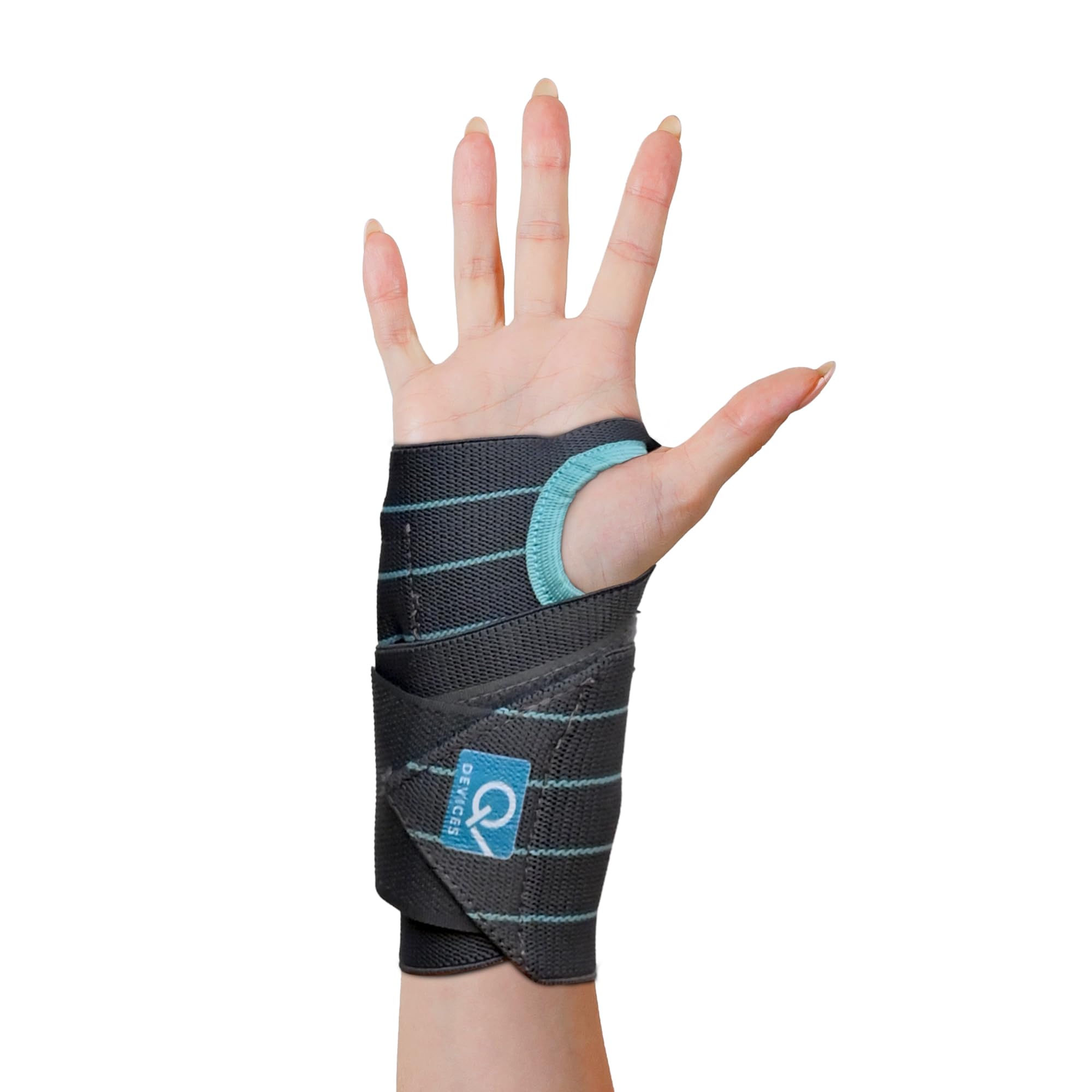 Q DEVICES Wrist Brace with Thumb Support Trigger Finger, Pain Relief, Arthritis, Tendonitis, Sprained and Carpal Tunnel Supporting, Lightweight and Breathable (B0CQP3WKQL) Amazon Price History, Amazon Price Tracker
