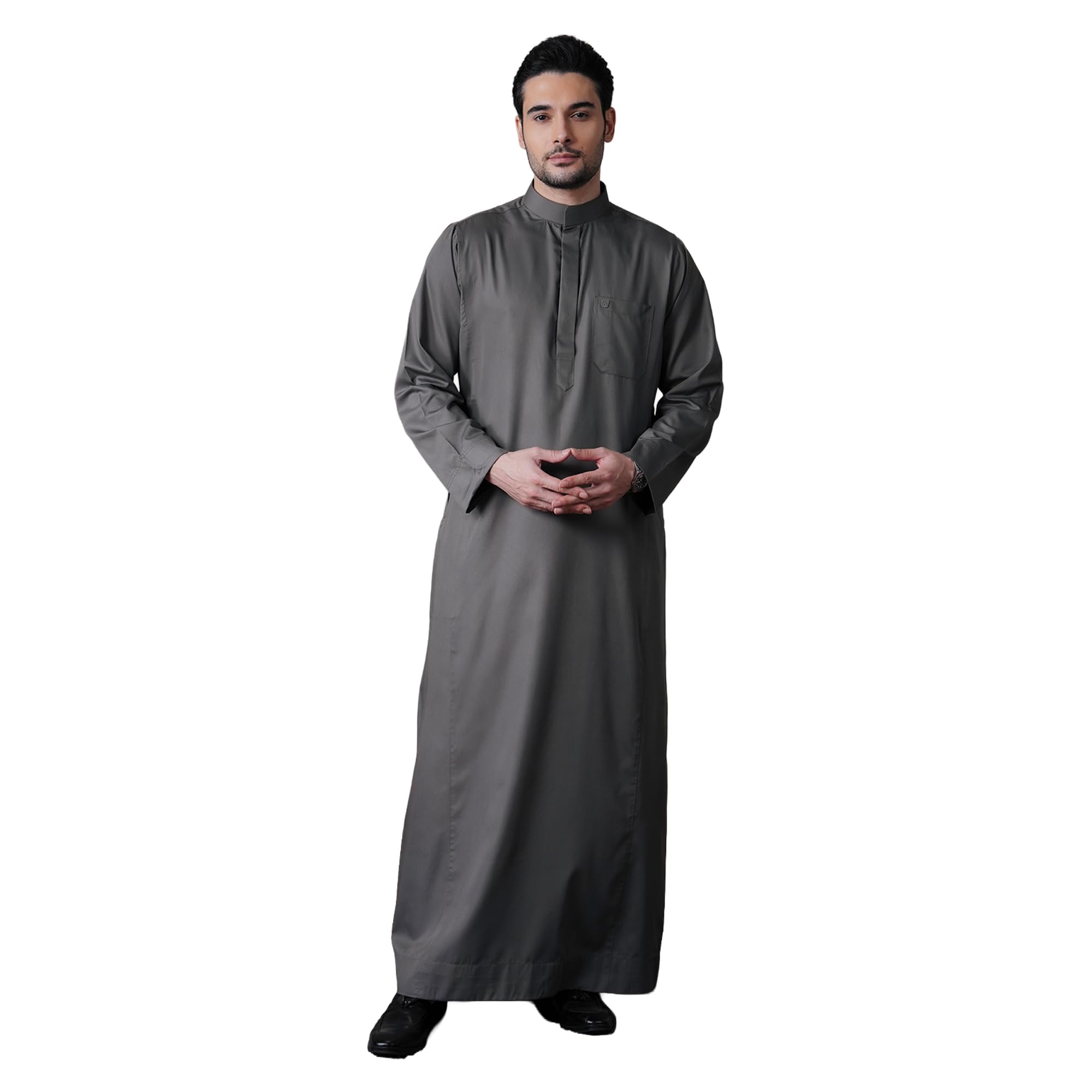 mashroo Kurvig Saudi 2.0 Grey Thobe Jubba for Men (M)-picture-44