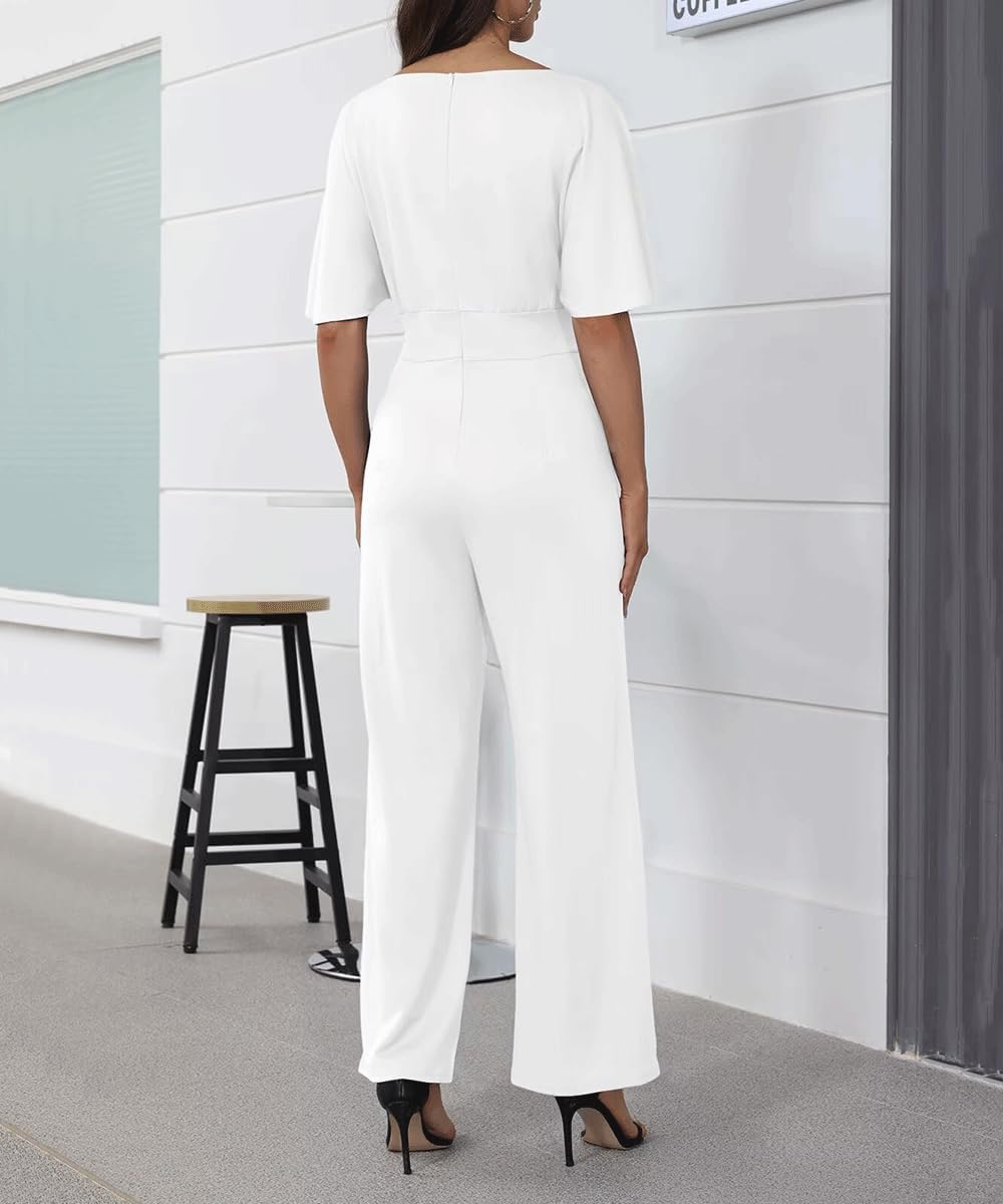knowfashionstyle Elegant Jumpsuit For Women Dressy Casual Plus Size Wide Leg Pants Formal Jumpsuit Party One Piece Outfits - Image 4