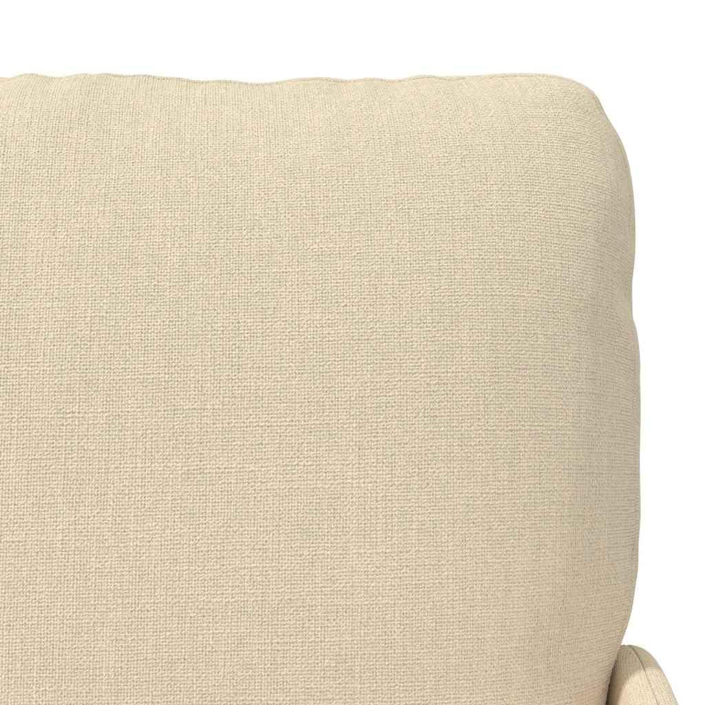 Sofá suave moderno de 110 cm de ancho de asiento color crema con cojín Bullnose, sofá de dos plazas de madera contrachapada y metal para salón, pasillo y dormitorio, diseño moderno