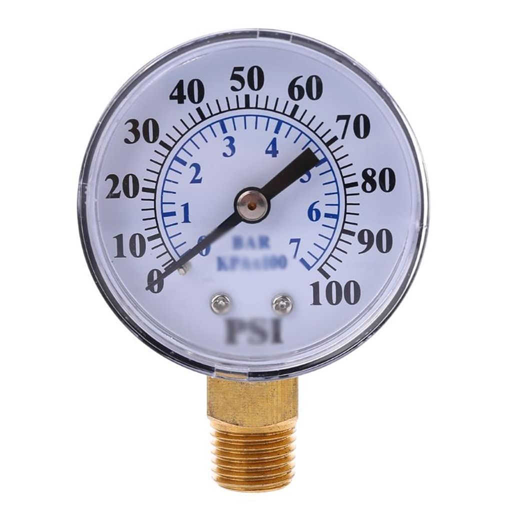 ACTEA Well Pump Pressure Gauge 1/4'' Npt Thread 0100 Psi 0