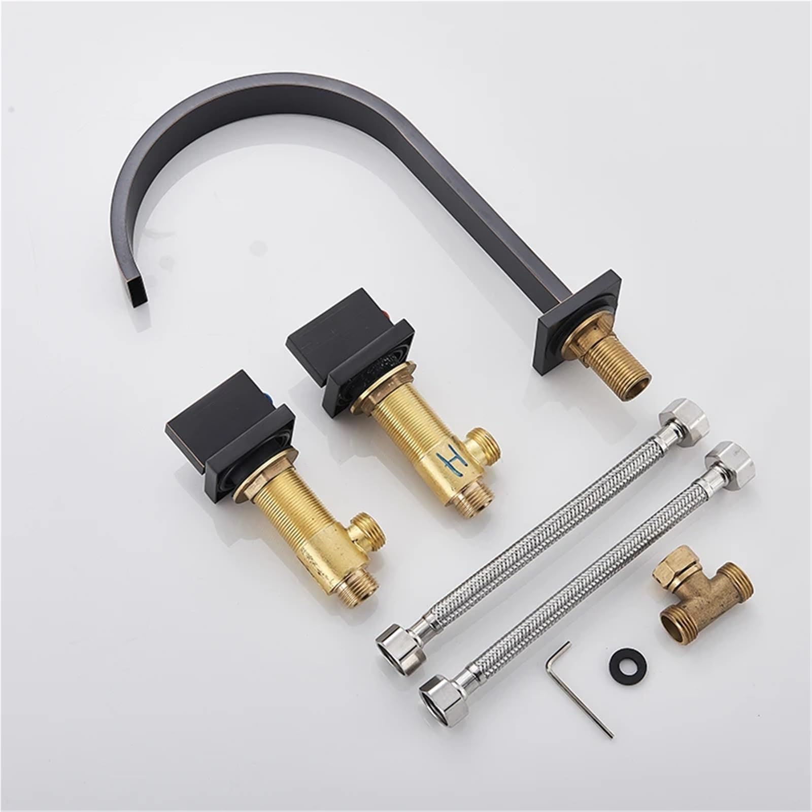 Grifo for lavabo de baño con doble manija
