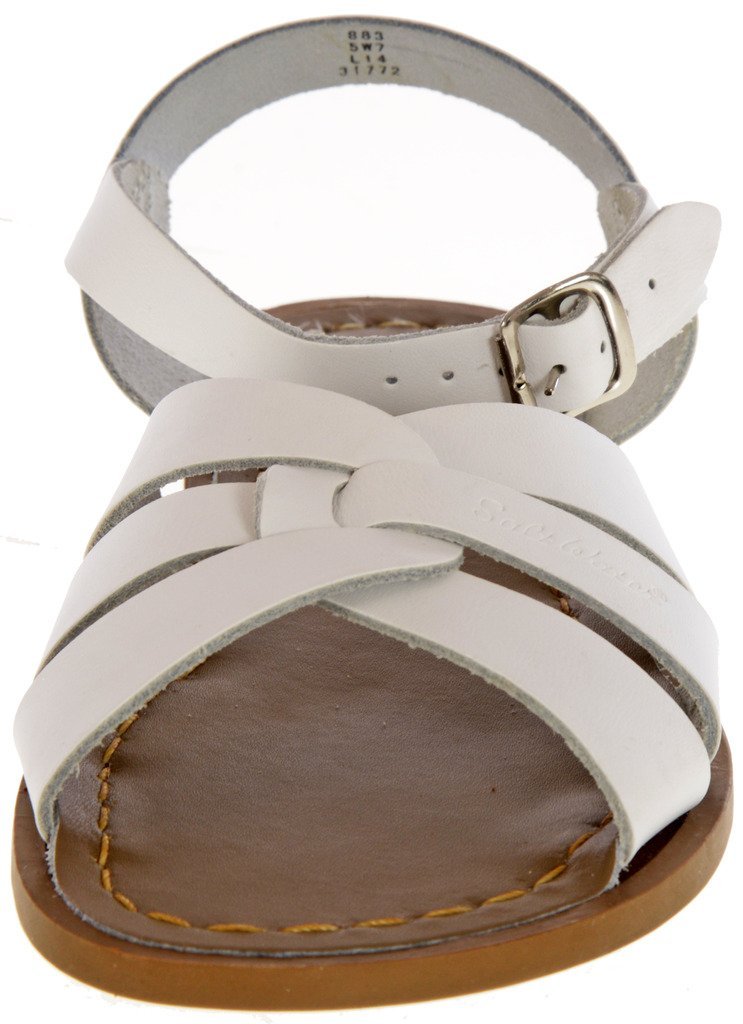 Meckior Infant Baby Girls White Sandals Faux Fur Slides with Elastic Back Strap Flats Slippers Open Toe Slip on Princess Dress First Walker Moccasins Shoes 6-12 Months