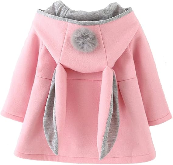 Baby Girl's Toddler Kids Fall Winter Coat Jacket Outwear Ear Hoodie Sweatshirt