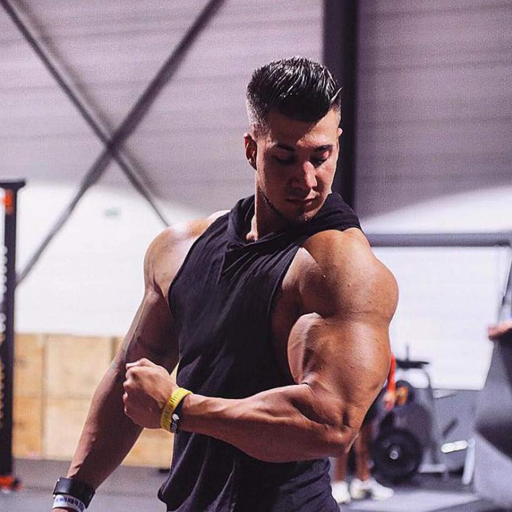 SZKANI Mens Skull Print Sleeveless Fitness Vest Bodybuilding Stringers Workout Tank Tops - Image 5