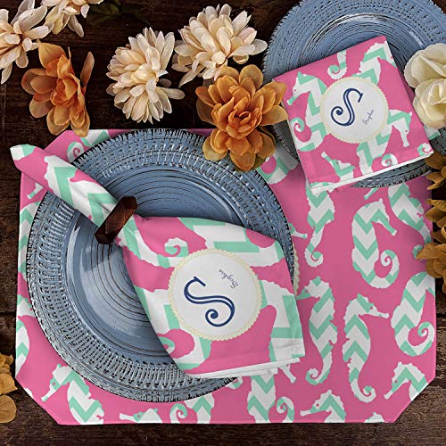 Servilletas de Tela Personalizadas Sea Horses (Pack 4) miniatura 3