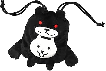 Amazon | ぬいぐるみ巾着 ネコブラックマ にゃんこ大商店 | バッグ