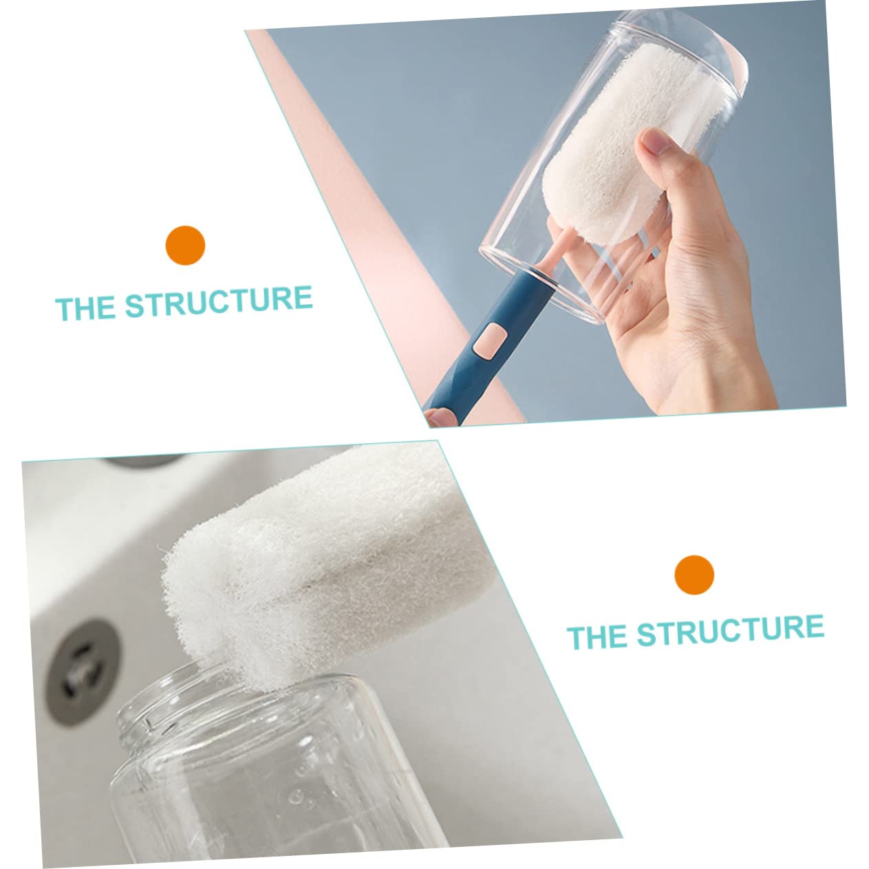 ibasenice 12pièces Brosse De Nettoyage Détachable Pour Bouteilles Brosse Longue Pour Tétines Et Gourdes Nettoyage Pratique Avec Poignée Confortable Couleurs
