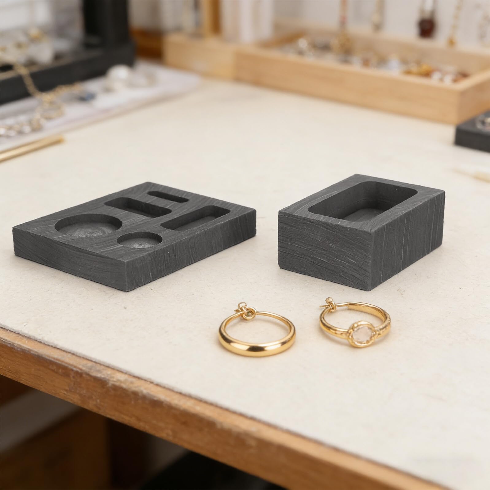 Kit per Fondere Oro con Crogiolo in Grafite Resistente all'Usura e Alta Temperatura, Accessori per Progetti DIY e Stampi per Fusione Metalli