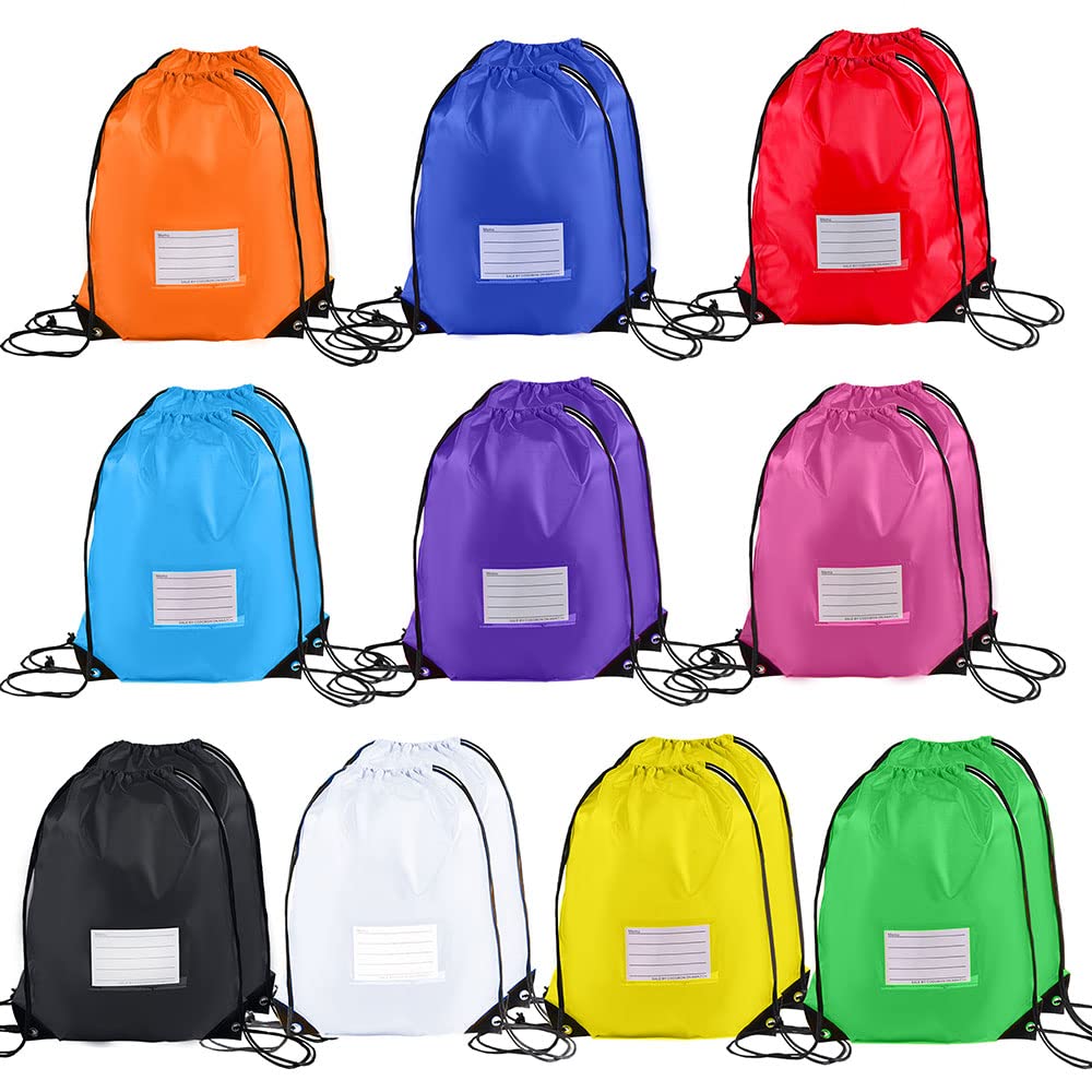 20 Pcs Drawstring Bags,Bulk Draw String Backpack, Cinch Bag Sackpack for Travel Gym Sport, 10 Colors